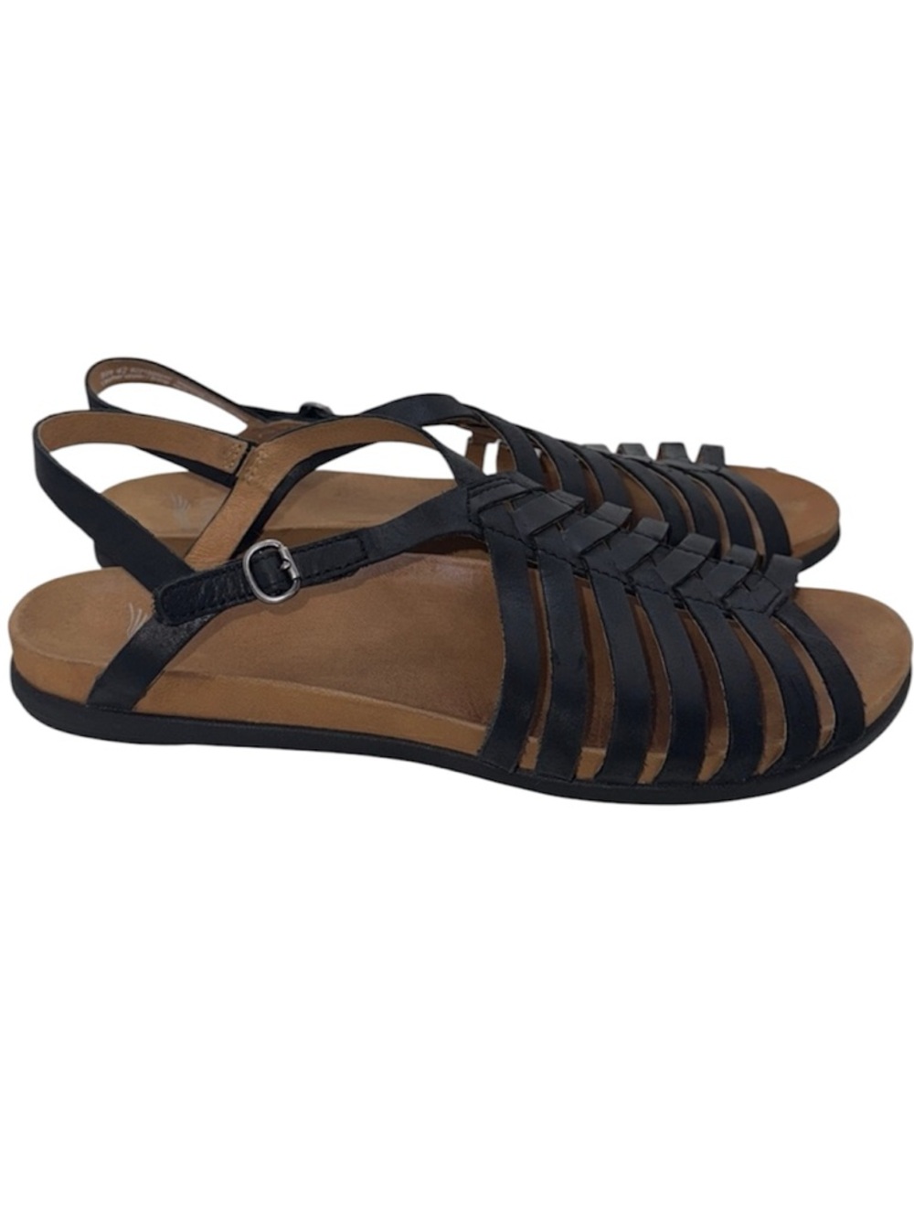 DANSKO Jennifer Fisherman Sandals Strappy Black Leather Women’s EU 42 US 11.5-12